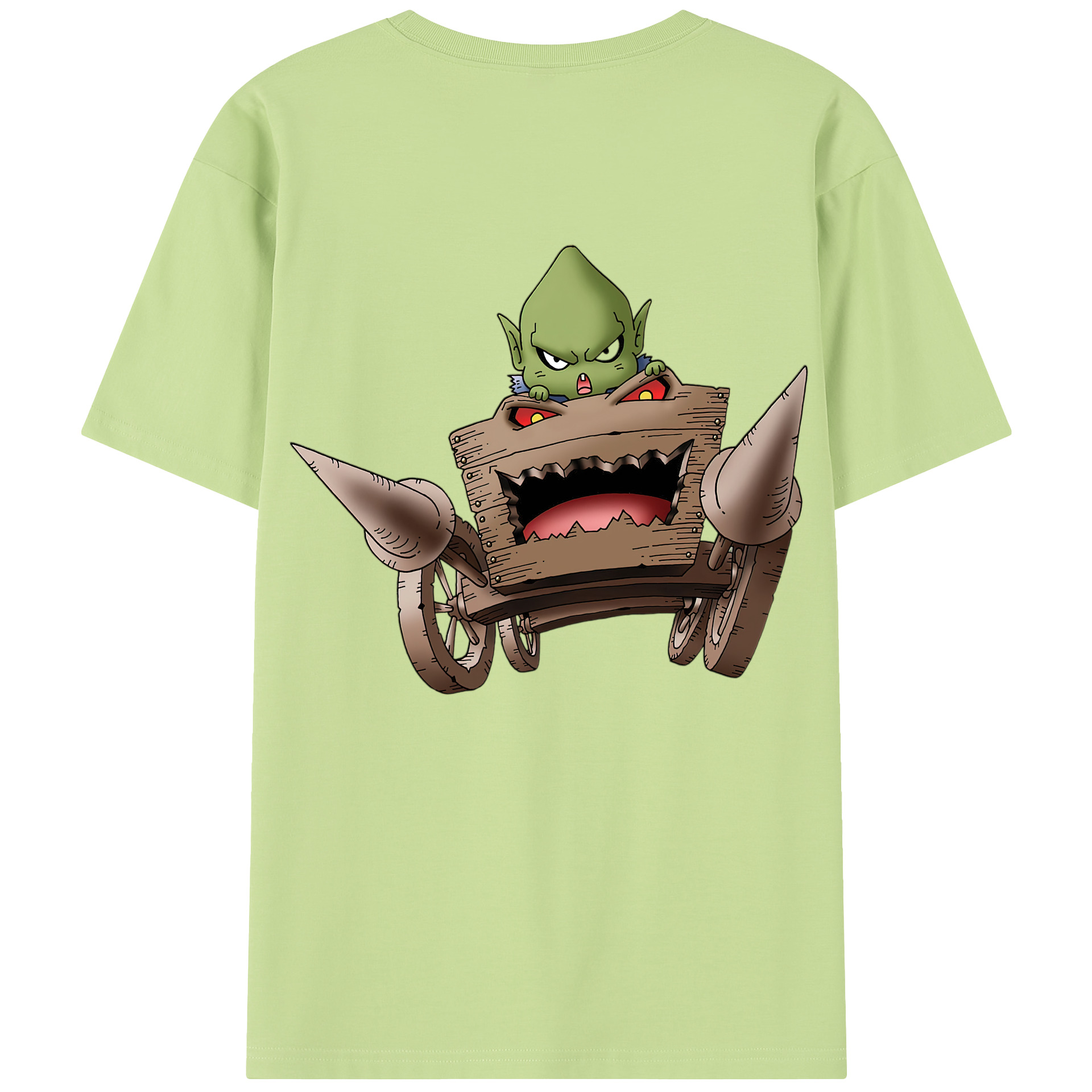 （画像用） ドラゴンクエスト Doragon Kuesuto Dragon Quest 綿100％半袖Tシャツ（背面プリント）